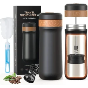 2 In 1 12 oz  Camping French Press Coffee Maker