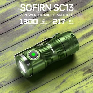 Tactical Mini Flashlight 1300lm Rechargeable Waterproof